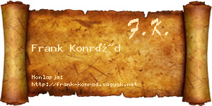 Frank Konrád névjegykártya
